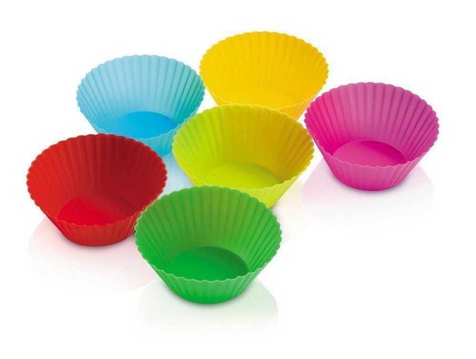 Dimart 12 Sets Non Stick Cupcake Silicone Mould Muffin Cake Baking Mat DIY N4