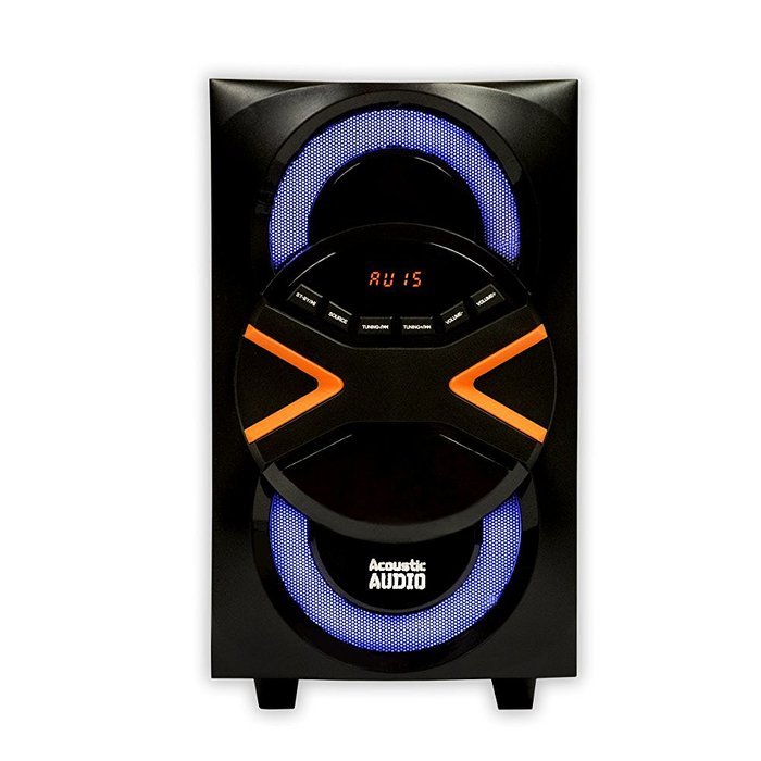 Acoustic Audio AA5210 Home Theater 5.1 Bluetooth Speaker System with LED Lights and FM Tuner N2