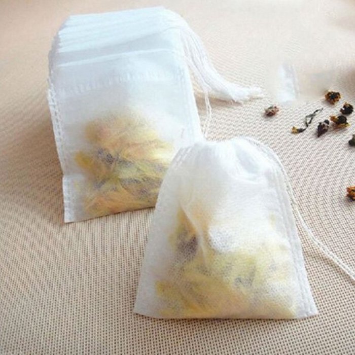 Gosear 100 PCS Disposable Tea Bag Drawstring Seal Filter Tea Bag 5.5 x 7cm N7