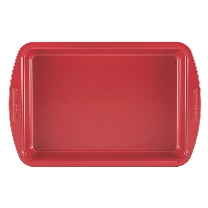 SilverStone Hybrid Ceramic Nonstick Bakeware Covered Cake Pan, 9-Inch x 13-Inch, Marine Blue N3