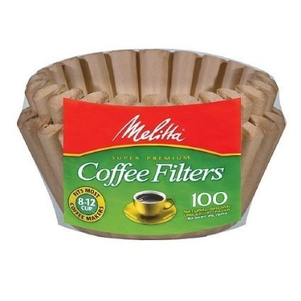 Melitta Basket Coffee Filters, Natural Brown, 8-12 Cup 100 Ea Pack of 2