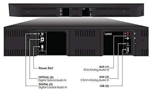 VIZIO 5.1 Sound Bar Speaker - Table Mountable, Wall Mountable - Wireless Speaker(s) - 60 Hz - 19 kHz - Dolby Digital... N4