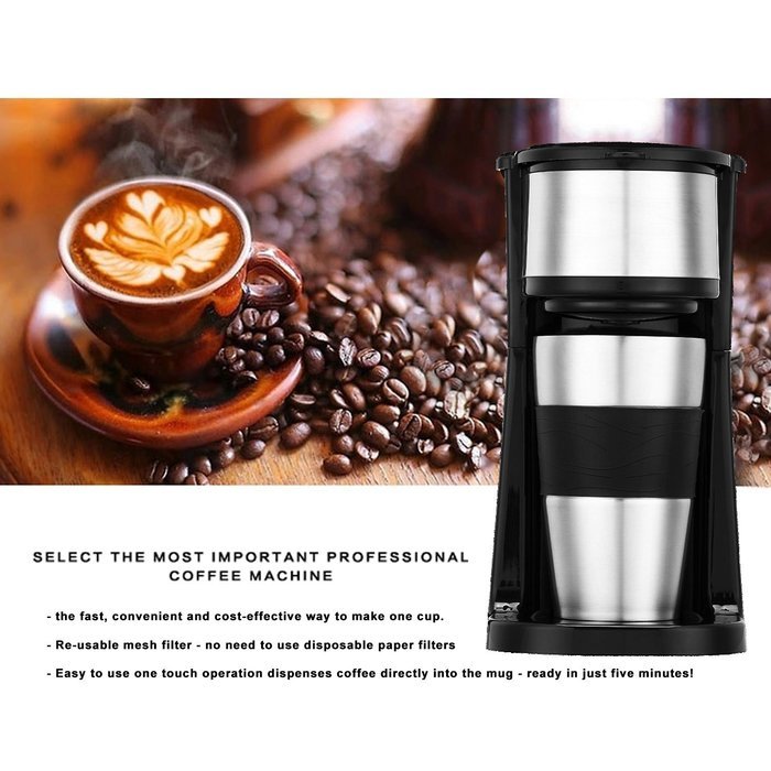 Coffee Machine Yummy Sam&reg; Professional Coffee Maker Single Serve Personal Filter Dispensing Coffee Machine 2 in... N5