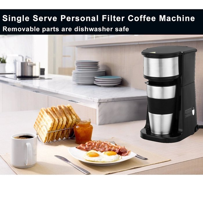 Coffee Machine Yummy Sam&reg; Professional Coffee Maker Single Serve Personal Filter Dispensing Coffee Machine 2 in... N6