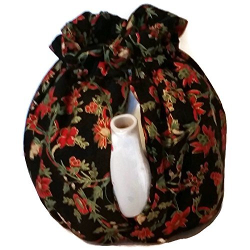 Teapot Cozy with Red poinsettias for 5-8 cup teapot #345 N3