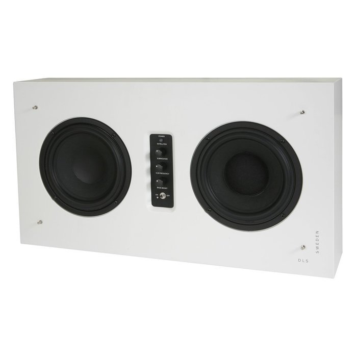 DLS Flatsub Stereo-One White Bluetooth 2.1 Class D Amplifier Active Subwoofer