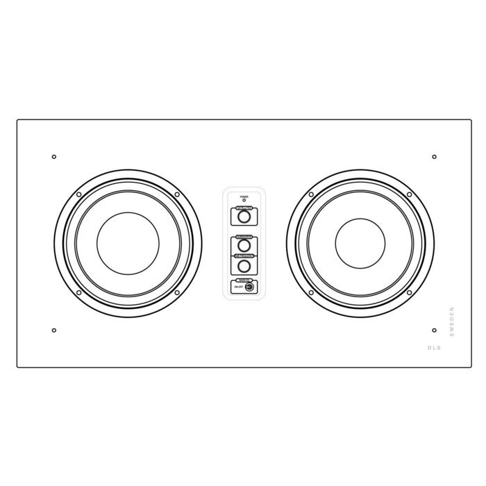 DLS Flatsub Stereo-One White Bluetooth 2.1 Class D Amplifier Active Subwoofer N2