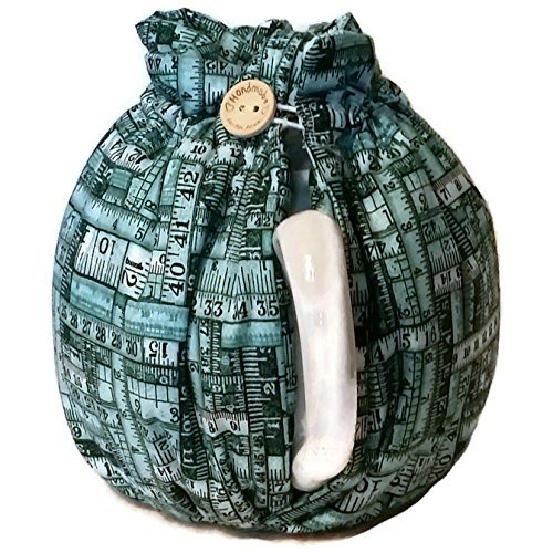 Teapot Cozy blue teal measuring tape for 5-8 cup teapot #346 N4