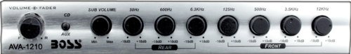 BOSS Audio AVA1210 7 Band Pre-Amp Equalizer with Subwoofer Control