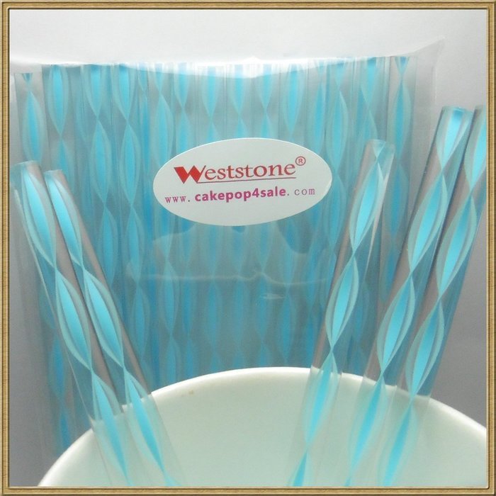 Heavy duty - 40pcs 6 in x 7/32 Acrylic Sticks For Cake Pops or Candy Apple (Clear Bubble) N6