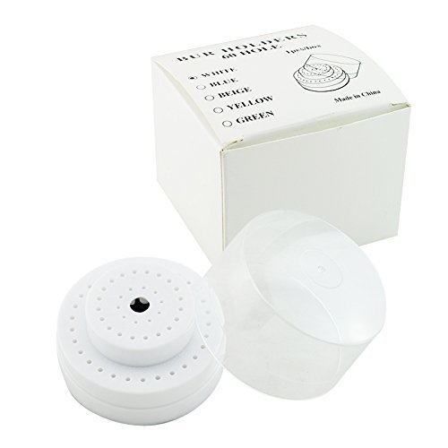 Carejoy&reg; Rotating Bur Holder Jewelers Burs Case Bur Block / Holder / Box Round Shape 60 Holes N6