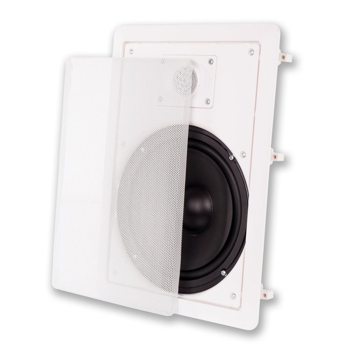 Acoustic Audio MT8 8-Inch Rectangle 2 Way Speaker with Crossover (White)