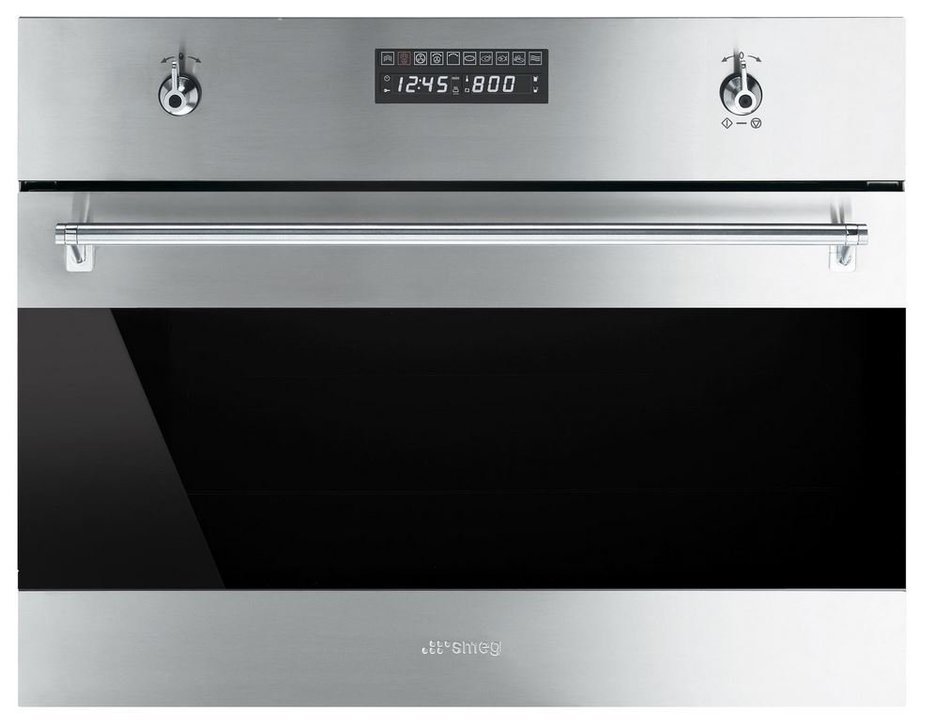 Smeg SU45VCX1 Classic Built-in Steam Combination Oven with 10 Cooking Modes, Stainless Steel