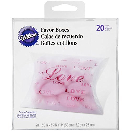 Wilton LOVE Pillow Favor Boxes 1006-1032, 20 Count