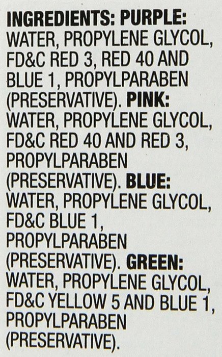 Neon Purple Green Pink Blue 4-pack Food Color by McCormick N4