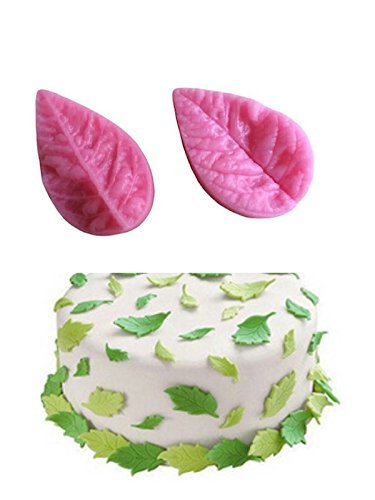 3D Small Leaf 2 pc Silicone Mold for Fondant, Gum Paste, Chocolate, Craft
