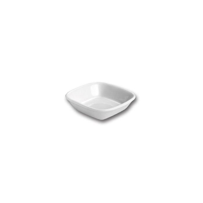 Hall China 317340ABWA Br White Square 5 Oz Vegetable Dish - 24 / CS