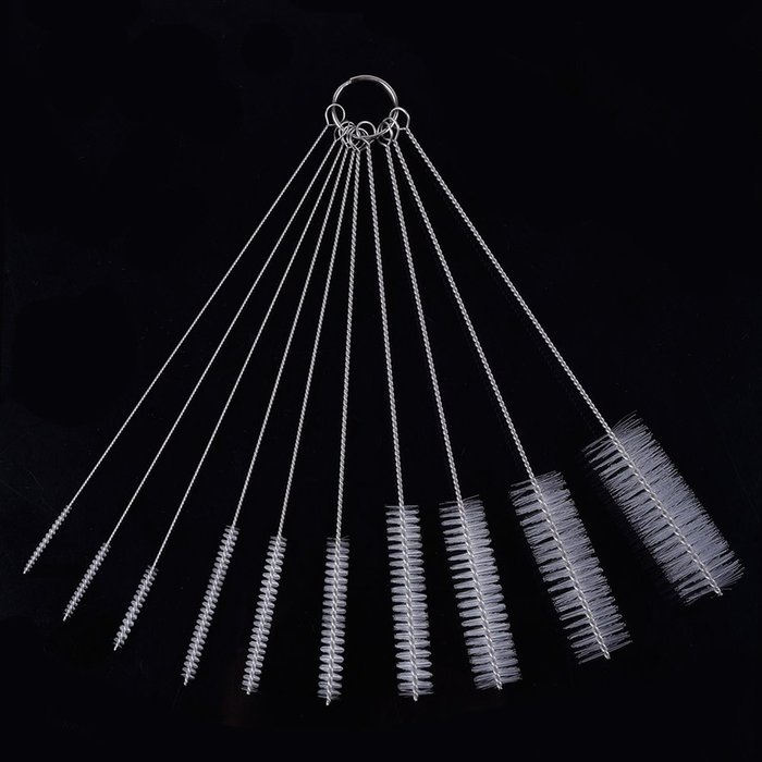 eBoot 10 Pieces Nylon Tube Brush Pipe Cleaning Brushes, White N4