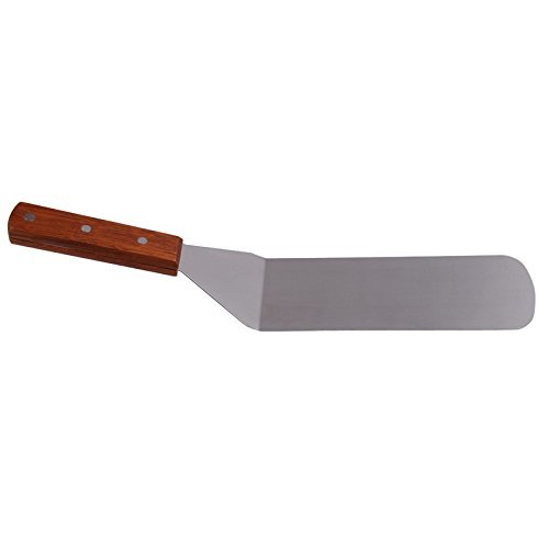 Stainless Steel Spatula Scraper with Wooden Handle Cake Cooking Utensil N2