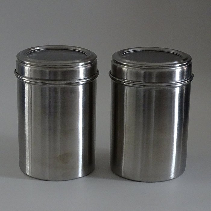 Stainless Steel Storage Containers with See Through Lids - Set of 2. Airtight Lids, best suited to store pasta... N2