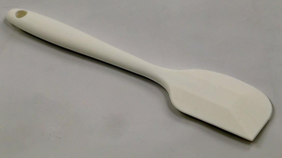 PHT Silicone Spatula Spoon Brush , 8", Set of 3 White N4
