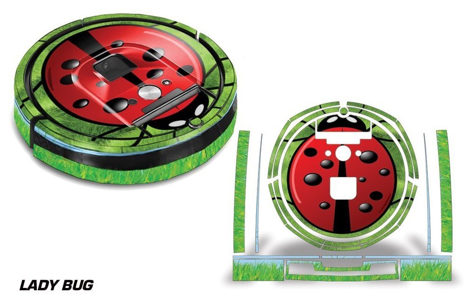 Skin Decal Wrap For iRobot Roomba 980 Vacuum Stickers Accessory Kit LADYBUG