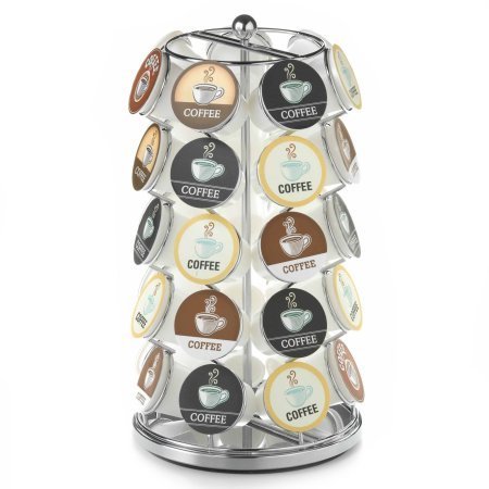35 Capacity Coffee Pod Carousel in Chrome Finish