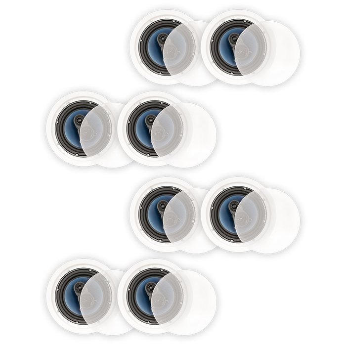 Blue Octave RC83 In Ceiling 8" Speakers 3 Way Home 3040 Watts New 4 Pair Pack RC83-4PR