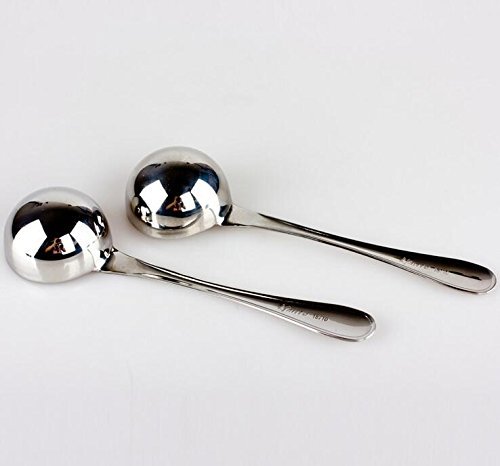 Minigianni Thick Endurance Stainless Steel 1 Tablespoon Measuring Coffee Scoop Spoon, Set of 2 N5