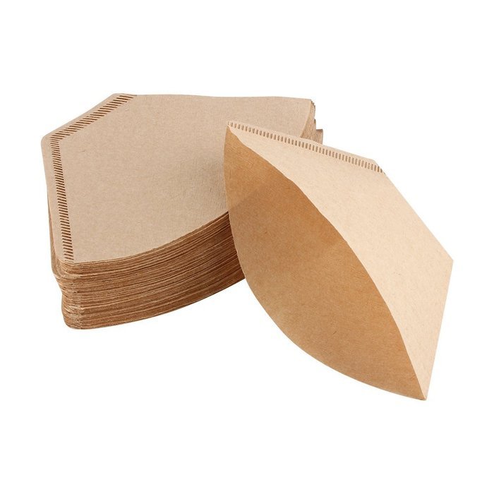200Pcs Unbleached Coffee Filter Papers Cones Cups Brewer Espresso Strainer Dripper Natural Brown N2
