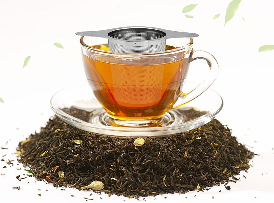 Yoassi Brew-in-mug Teapot Extra Fine Mesh Tea Strainer Infuser Steeper 18/8 Stainless Steel Strainer with Lid... N5