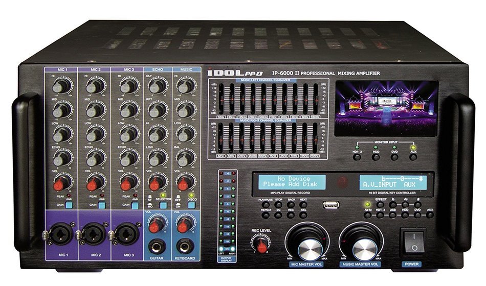 IDOLpro 8000W IP-6000 II Bluetooth/HDMI/Recording/LCD Screen/10 Band Equalizer Professional Console Mixing Amplifier N2