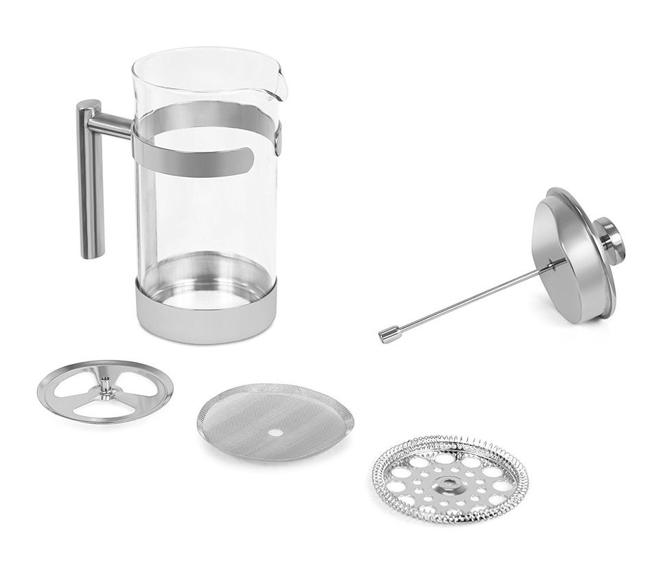 Internet's Best French Press | 8 Cups | Coffee Maker Glass Body | Black N13