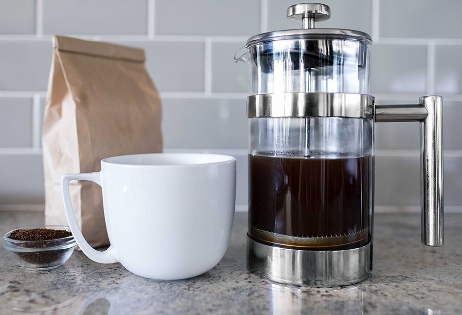 Internet's Best French Press | 8 Cups | Coffee Maker Glass Body | Black N14
