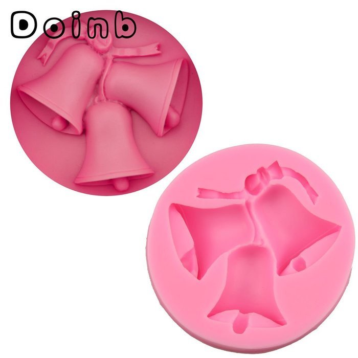 Doinb Christmas Trees Santa Claus Snowman Deer FDA Silicone Fondant Molds Outer Size 7.3x7.3x1.2cm GJM-2800 N31