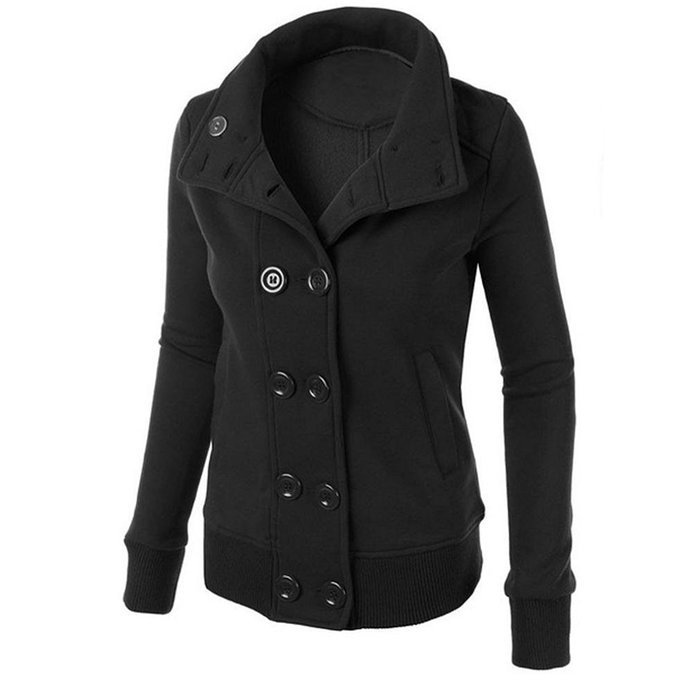 Outwear,Morecome Winter Women Warm Double-breasted Hooded Slim Jacket N13