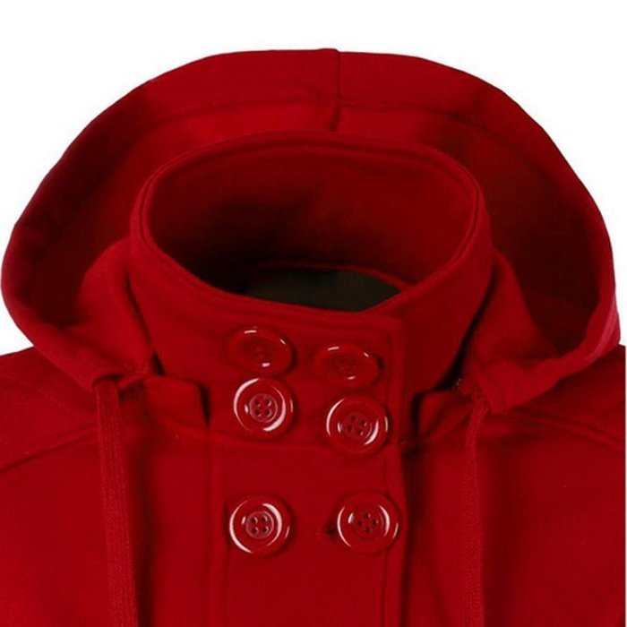 Outwear,Morecome Winter Women Warm Double-breasted Hooded Slim Jacket N15