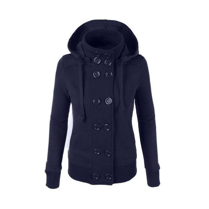 Outwear,Morecome Winter Women Warm Double-breasted Hooded Slim Jacket N16