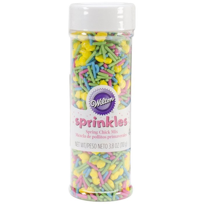 Wilton 710-1342 Easter Chick and Jimmies Sprinkle Mix Bottle, 3.8-Ounce