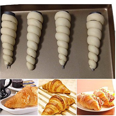 Y&XL&H Nonstick Aluminum Cream Horn Dessert Mold Case Puff Pastry Tool,Set of 2 N3