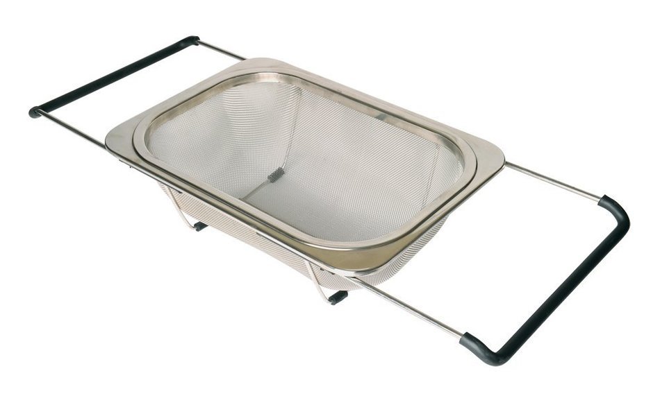 p!zazz 401-0002 Strainer with Expandable Stainless Steel Heavy Duty Basket