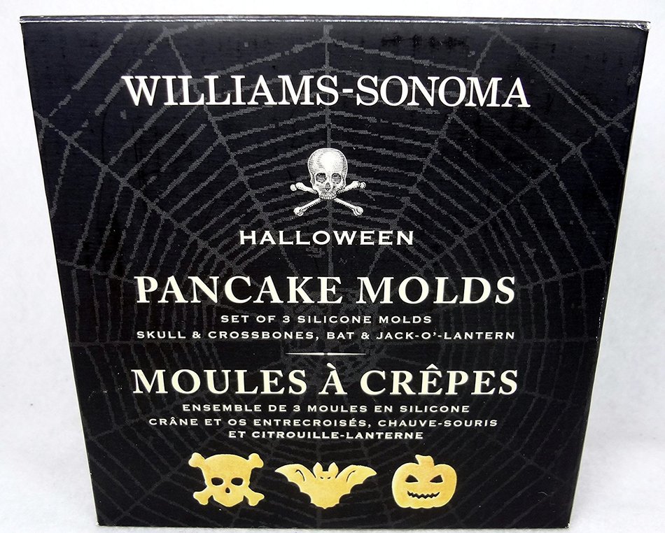 Skull Cake Pan, Skull/Bat/Jack-O-Lantern Pancake Molds, Spooky Sprinkles & Pumpkin Spatula - Halloween Bundle N4