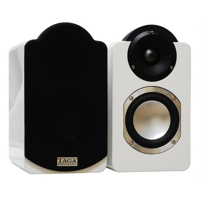 TAGA HARMONY Platinum One Hifi Bookshelf Speakers Pair - White