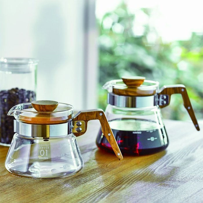 Hario VCWN-60-OV V60 Coffee Server, 600 ml, Olive Wood N3