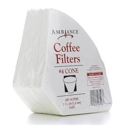 Ambiance Coffee Filters #4 Cone - 200 Filters N4