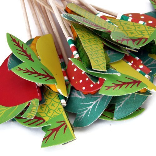 Approx. 50pcs Fruit Cake Decoration Cupcake Picks N4