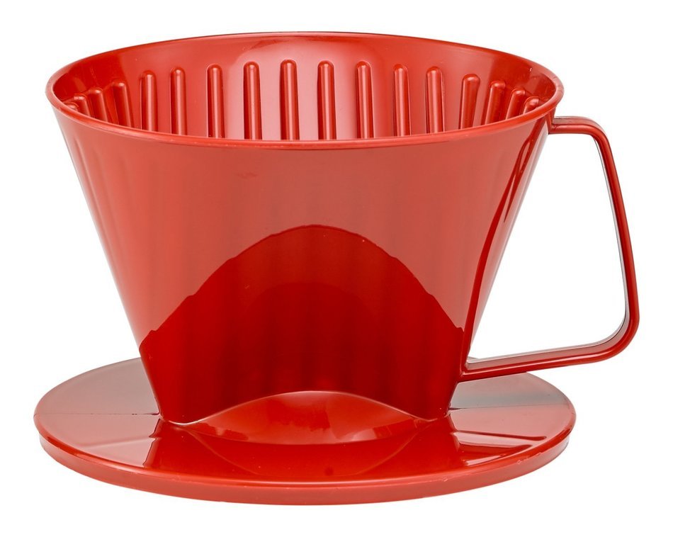HIC Coffee Filter Cone, Red, Number 2-Size Filter, Brews 2 to 6-Cups N3