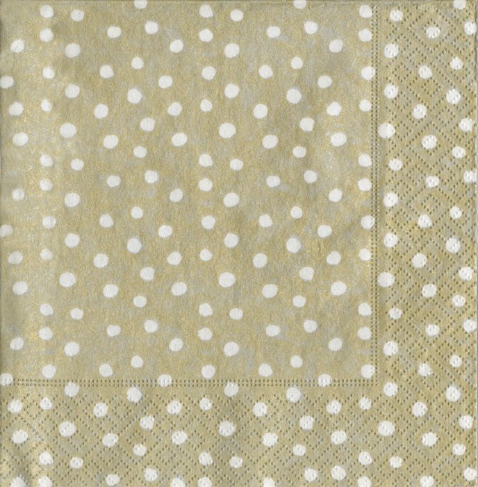 Entertaining with Caspari Dots Guest Towels, Platinum, Pack of 15 N14
