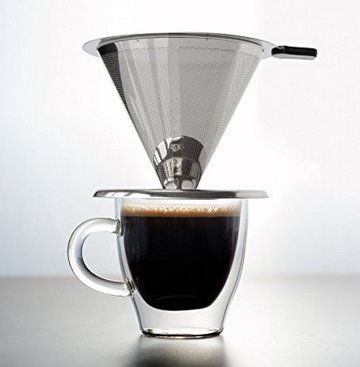 Pour over Coffee Filter Dripper by Ellien, Reusable Stainless Steel N5