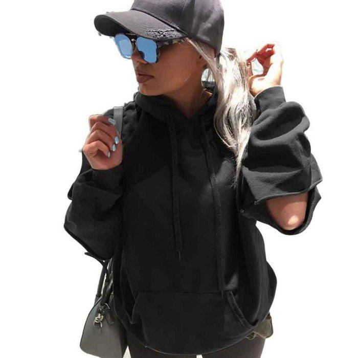 Hoodie Sweatshirt,Morecome Womens Loose Casual Long Sleeve Hoodie Jumper Pullover Coat (S, Blue) N15